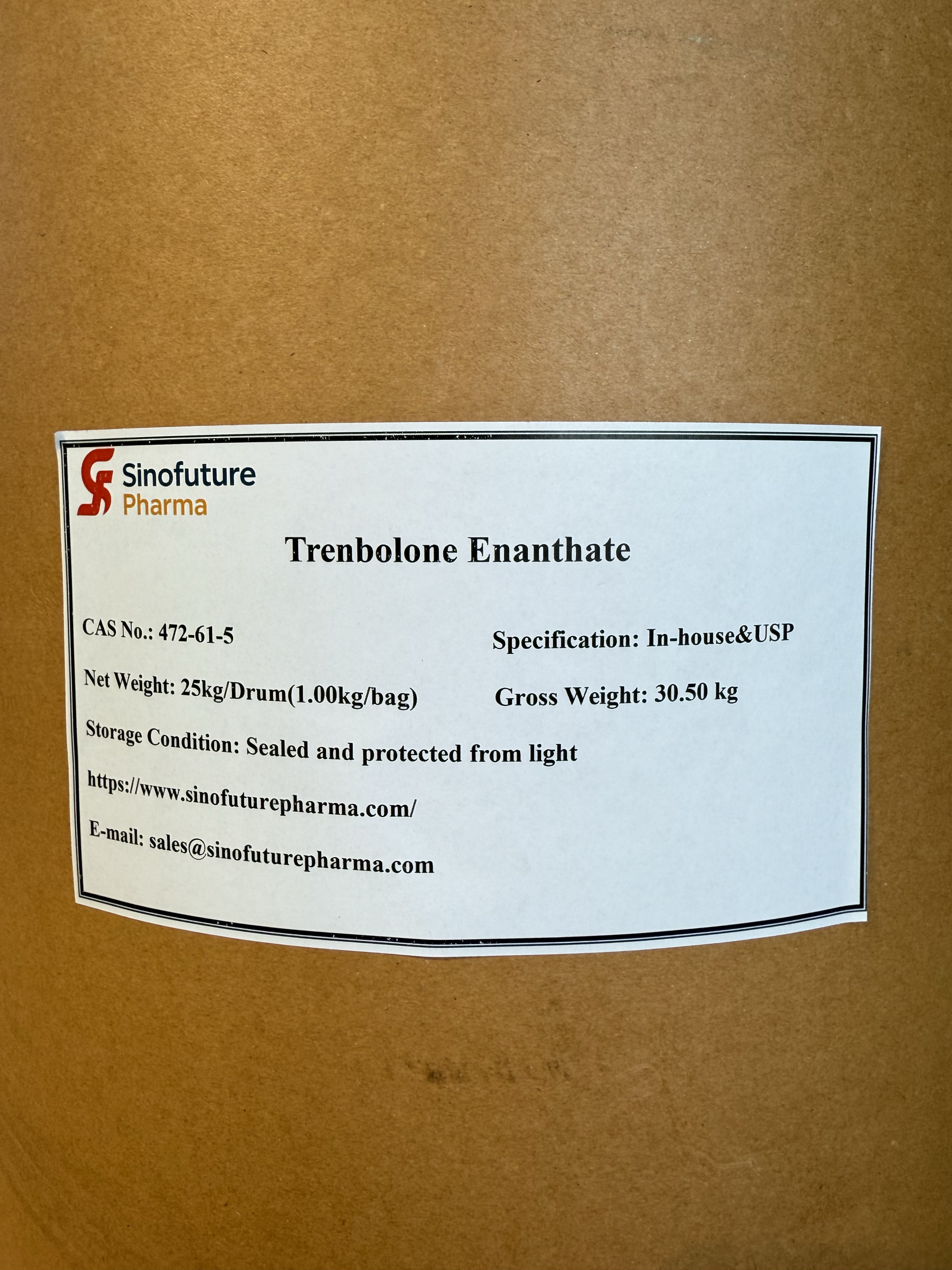 Trenbolone Enanthate CAS नम्बर 10161-35-8 निर्माता | SINOFUTURE फार्मा रुचाइएको आपूर्तिकर्ता